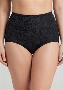 Jacquard High-Waist Firm Control Full Brief Black